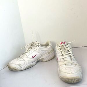 Women's Nike City Court III White Pink Leather Running Walking Shoes Women’s 11